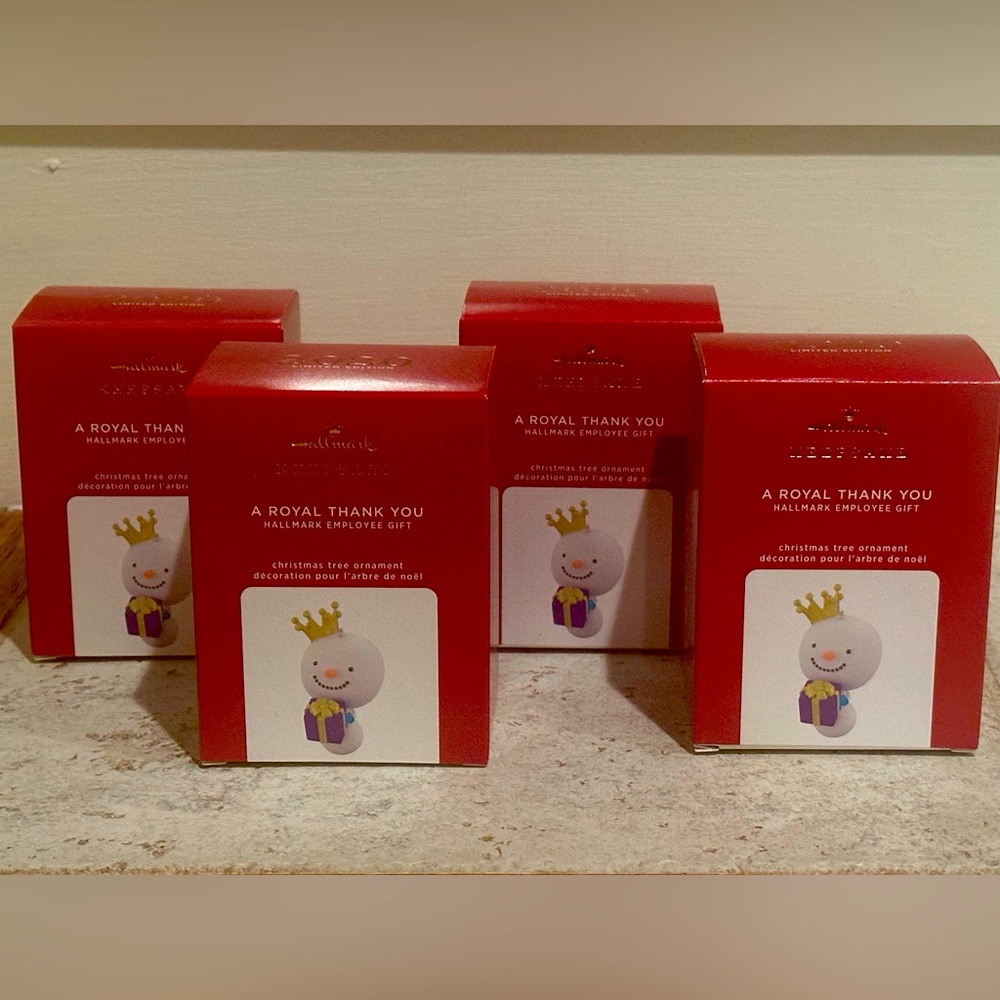 2020 Hallmark Keepsake Snowman Ornament Limited Quantity Set of 4
